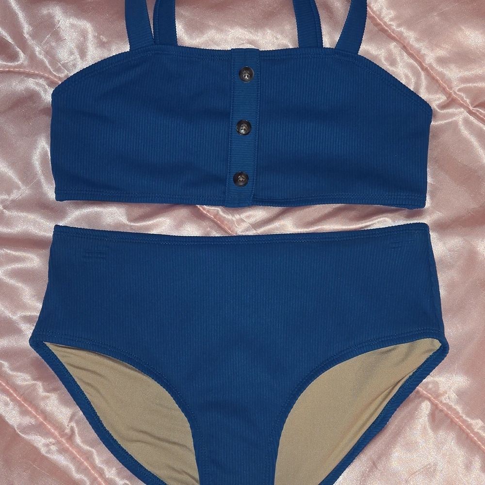 Old Navy Pink and Blue Satin Top